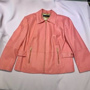 Vintage Plus Size Bubblegum Pink Leather Jacket